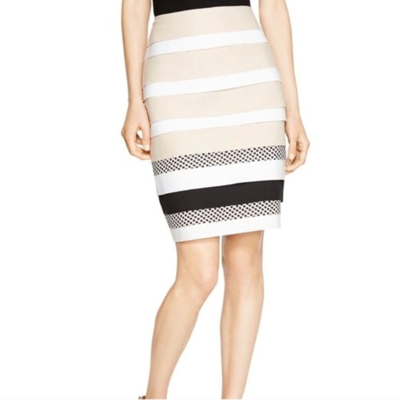 WHBM mixed media layered pencil skirt size 8 - Picture 1 of 5